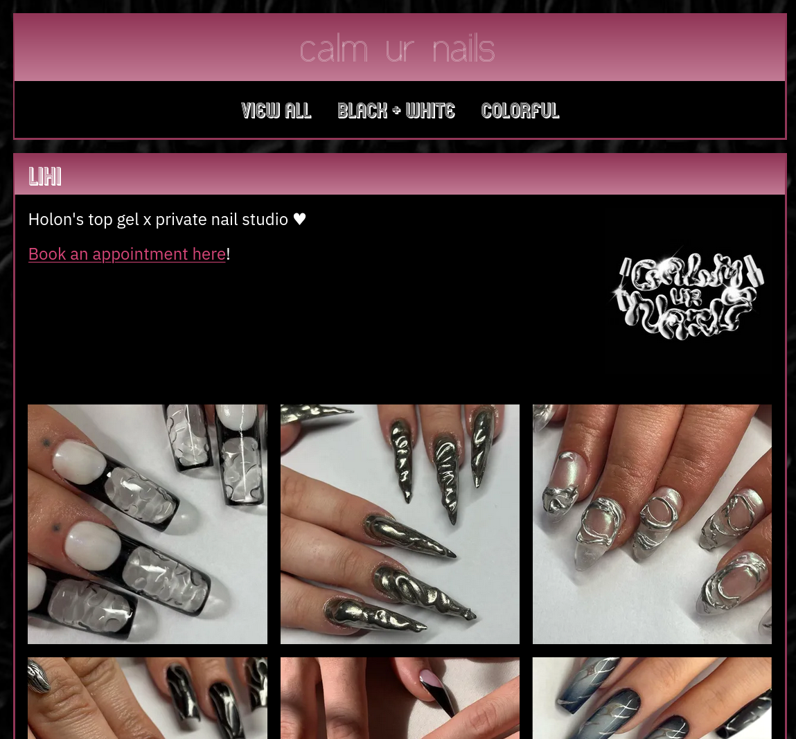 Resulting page with a main image